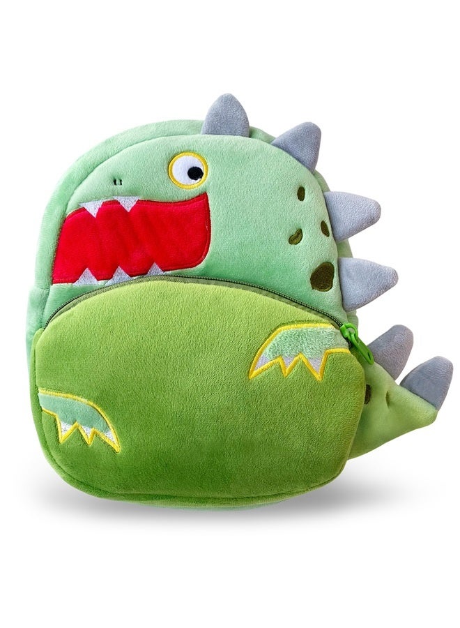 Toddler Animal Cartoon Small Mini Backpack with Adjustable Straps - Travel Carrier for Toys, Essentials - Unique Birthday Gift (Dinosaur)  - Image 1