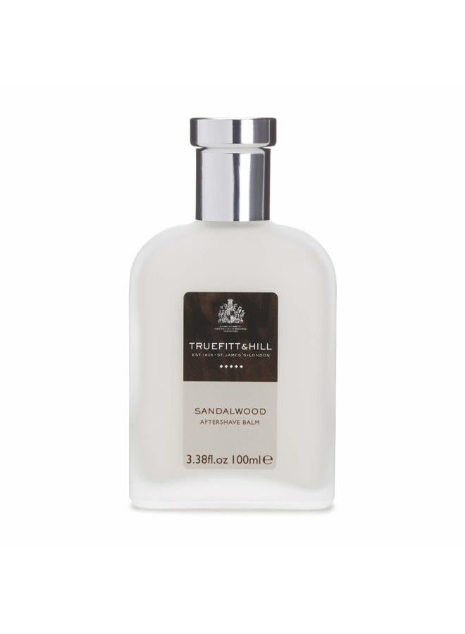 Truefitt & Hill Luxury Aftershave Balm - Sandalwood - Premium Soothing Moisturizer with Aloe Vera Extract - Ideal for Sensitive Skin, Razor Burn Relief, and a Silky Smooth Finish - 3.38 oz.  - Image 2