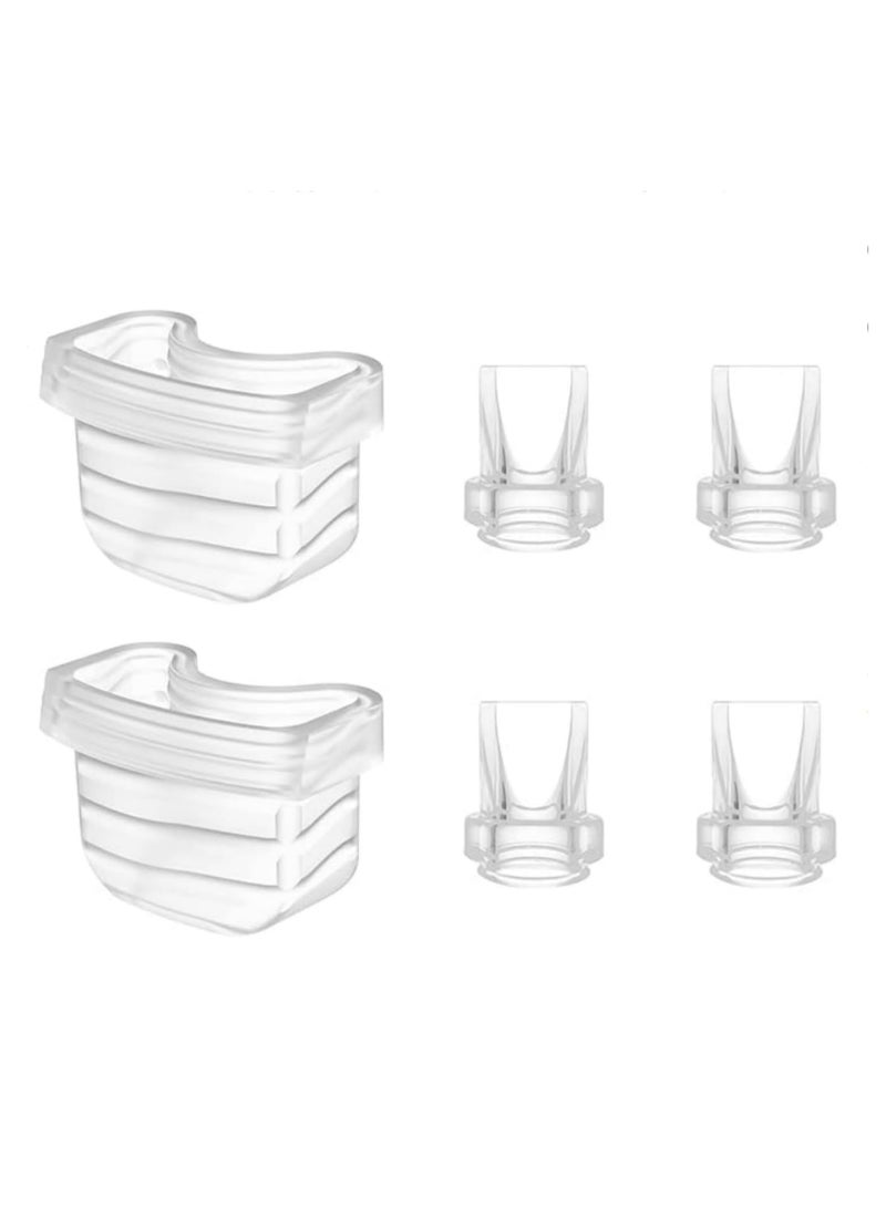 6-Pack Duckbill Valves & Silicone Diaphragms for MomMed S21/S23/S18 Breast Pump, Food-Grade Replacement Parts for Enhanced Performance & Hygiene - Image 1