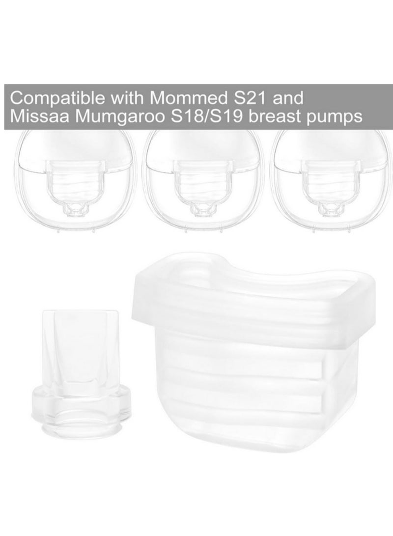 6-Pack Duckbill Valves & Silicone Diaphragms for MomMed S21/S23/S18 Breast Pump, Food-Grade Replacement Parts for Enhanced Performance & Hygiene - Image 3