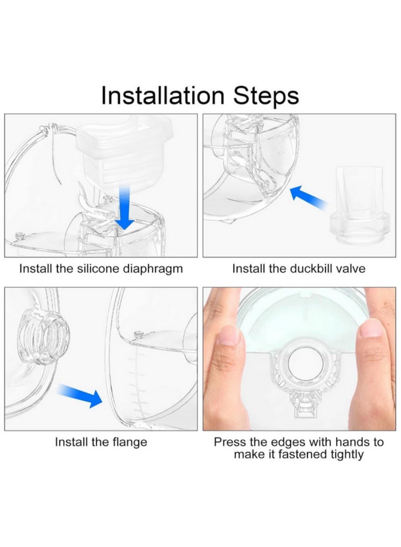 6-Pack Duckbill Valves & Silicone Diaphragms for MomMed S21/S23/S18 Breast Pump, Food-Grade Replacement Parts for Enhanced Performance & Hygiene - Image 5