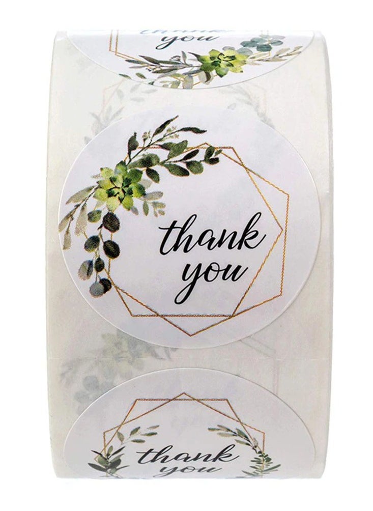 Wownect Wownect Leaf Design Thankyou Sticker Round [1inch][500 Stickers] Labels For Envelope Seals, Packing Seals, cards, Gift Boxes, Shopping Bags, Bouquets, Cardboard Decoration  - Image 5