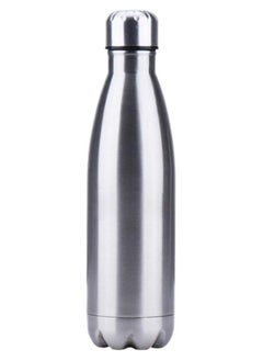350ml Stainless Steel Water Bottle Double Walled Sports Water Bottle Vacuum Insulated Cola Shape Travel Thermal Flask Bpa Free, Silver SUS304