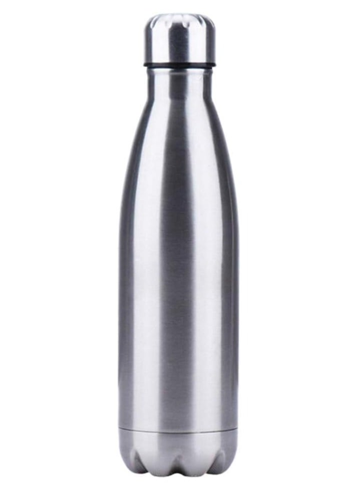 Generic - 350ml Stainless Steel Water Bottle Double Walled Sports Water Bottle Vacuum Insulated Cola Shape Travel Thermal Flask Bpa Free, Silver SUS304 - Image 1