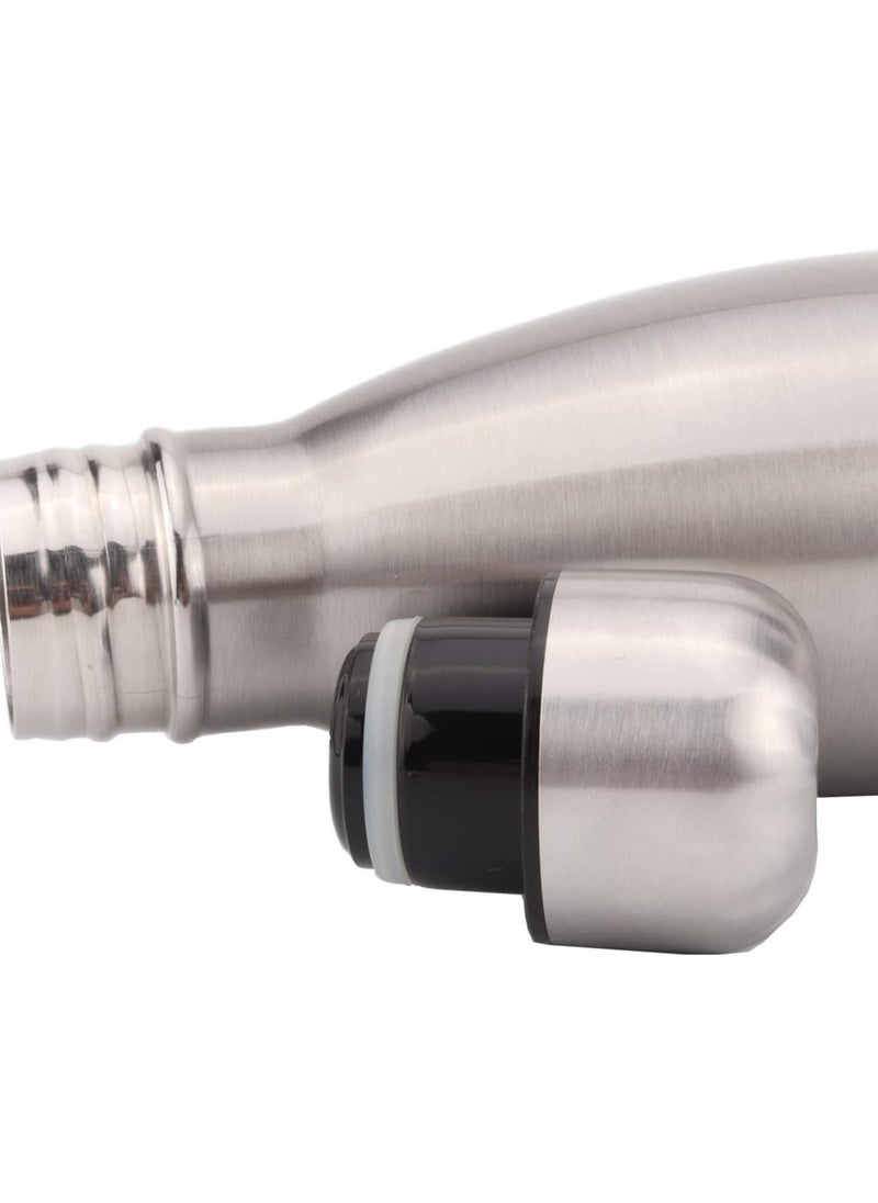 Generic - 350ml Stainless Steel Water Bottle Double Walled Sports Water Bottle Vacuum Insulated Cola Shape Travel Thermal Flask Bpa Free, Silver SUS304 - Image 1