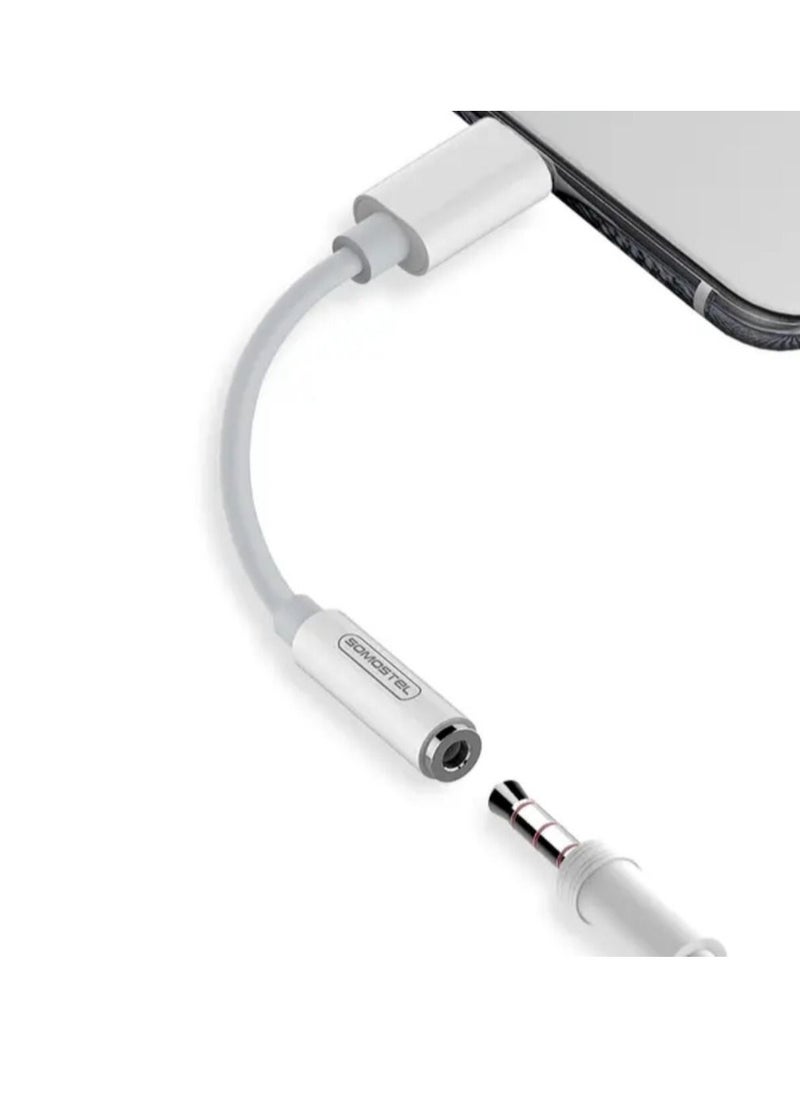 SOMOSTEL Type C to 3.5MM Female Jack Adapter and Connector for Headphones & Earphones AUX Audio Cable for HTC Moto Galaxy White  - Image 2