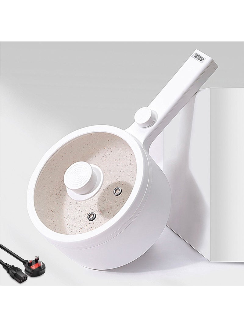 miss ceool 1.5L Electric Hot Pot Multi-functional Electric Cooker 600W Non-Stick Rapid Noodles Cooker Steak Egg Fried Rice Ramen Soup with 2 Modes Temperature Control (UK Plug Type)  - Image 1
