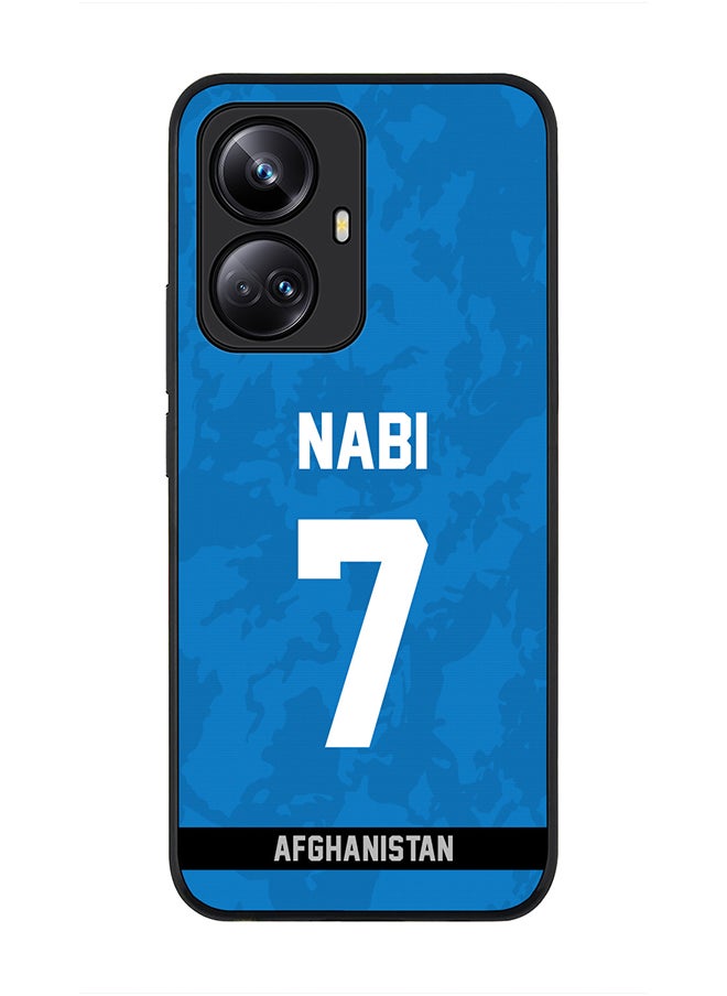 Stylizedd Cover for Realme 10 Pro Plus 5G Case , Rugged Black Slim fit Flexible Thin Protective Phone Cases - Player Name - Mohammad Nabi, Jersey Number- 7  - Image 1