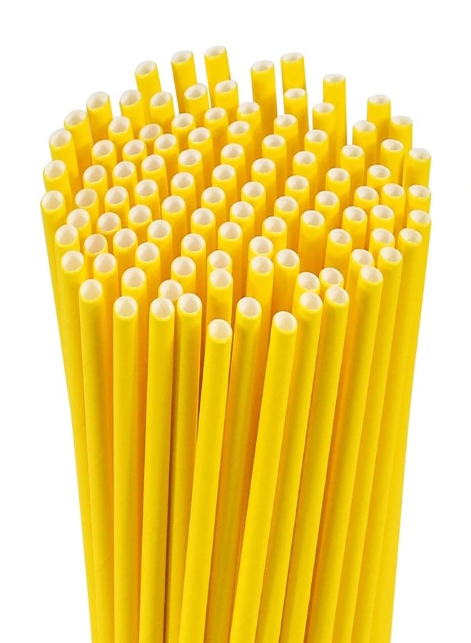 Festiko® Bio-degradable Paper Straws (Size -6mm|Pack of 75 Pcs|Yellow), Paper Straws for Drinking, Food Grade Paper Straws for Kids - Image 3