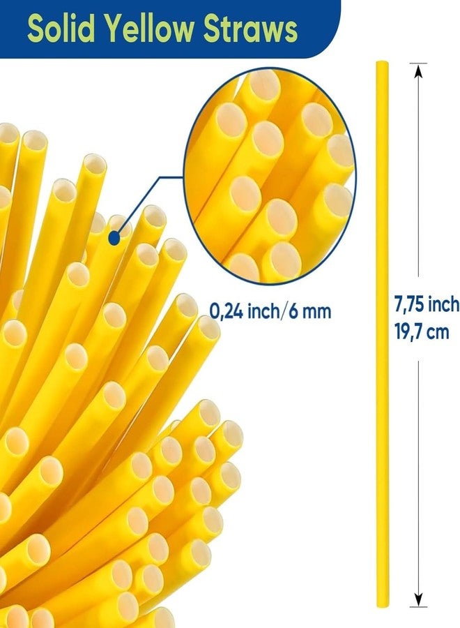 Festiko® Bio-degradable Paper Straws (Size -6mm|Pack of 75 Pcs|Yellow), Paper Straws for Drinking, Food Grade Paper Straws for Kids - Image 2