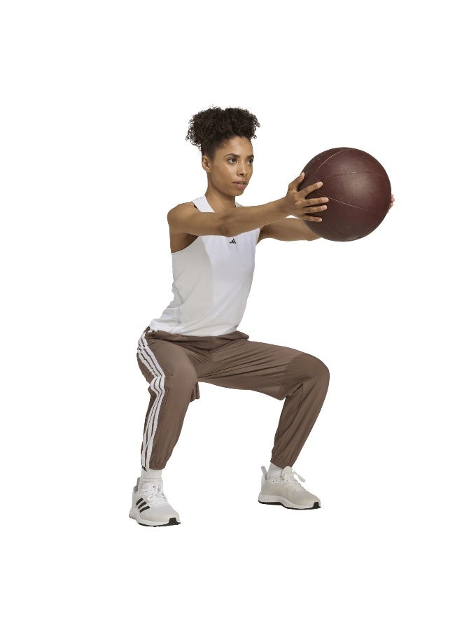 Adidas We 3S Woven Pt Brown Training Pants For Women XS - Image 4