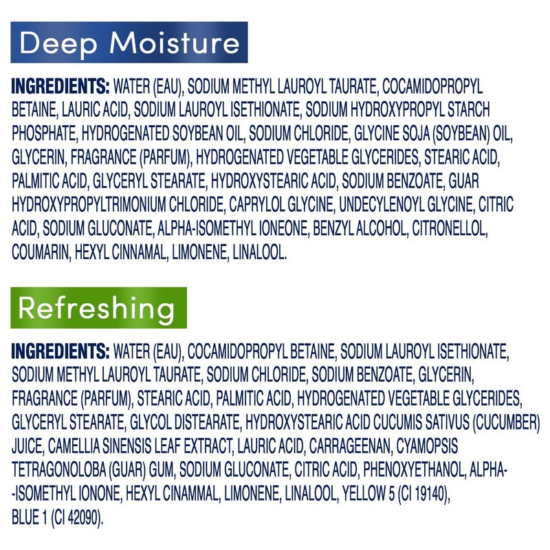 Dove Body Wash Travel Essentials Variety 2-Pack â€“ Refreshing Cucumber & Green Tea + Deep Moisture Nourishing Body Washes, 3 Oz Ea - Image 3