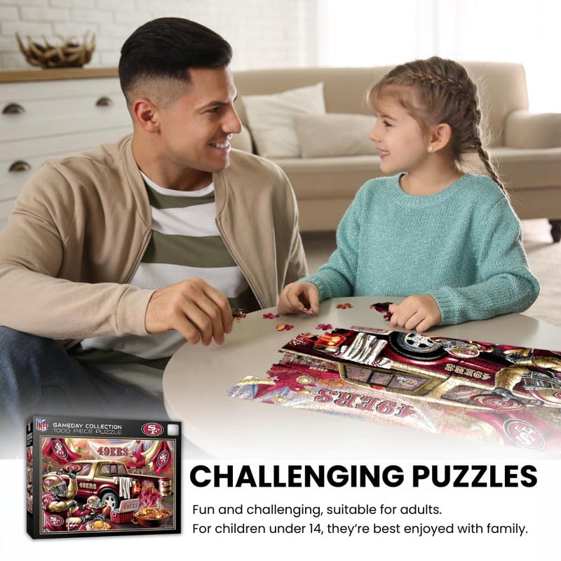 ماستر بيسيز روائع - 1000 قطعة بانورامزو أحجية NFL شيكاغو بيرز متعة للبالغين والأسرة غير الوهمية الانتهاء من 19.25 "" x26.75 " - Image 4