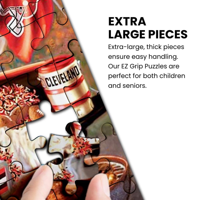 ماستر بيسيز روائع - 1000 قطعة بانورامزو أحجية NFL شيكاغو بيرز متعة للبالغين والأسرة غير الوهمية الانتهاء من 19.25 "" x26.75 " - Image 5