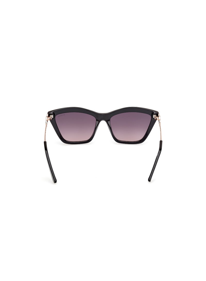 GUESS FULL RIM FEMALE RECTANGULAR BLACK INJECTED SUNGLASSES - Image 4