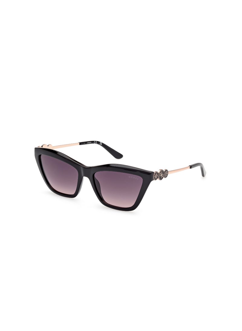 GUESS FULL RIM FEMALE RECTANGULAR BLACK INJECTED SUNGLASSES - Image 1