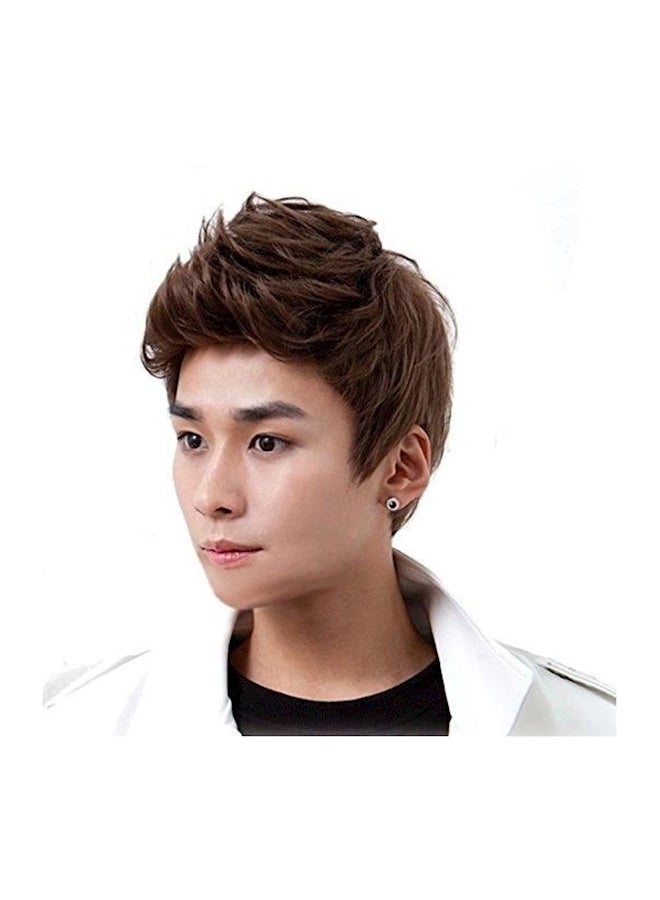 NIBEMINENT Short Wig With Cap Brown - Image 1