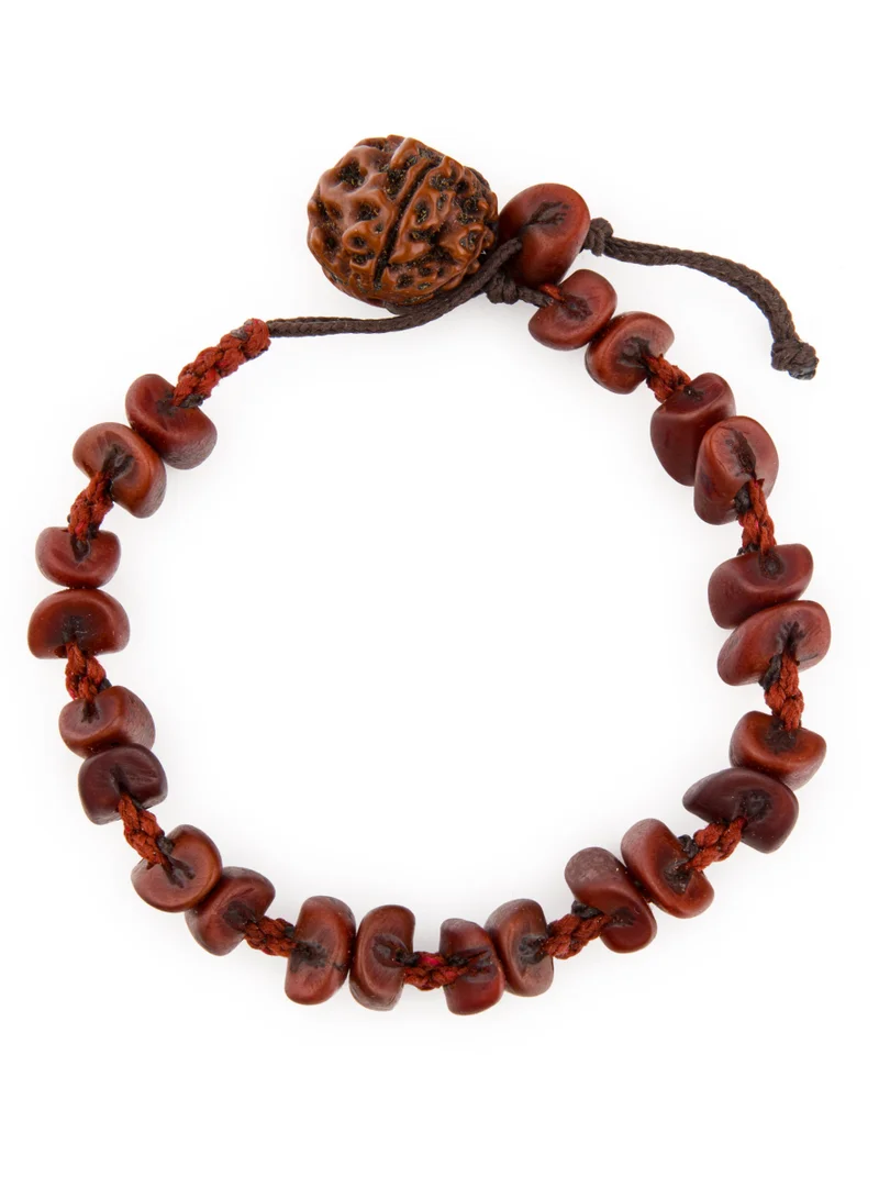 Minza  Minza ” Rudraksha ” Date and Rudraksha stones, Handmade Bracelet for Men, Beaded Bracelet, Jewelry for Casual & Special Occasion for Men | Best Price UAE