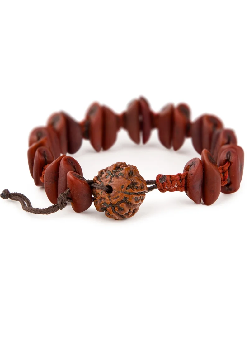 Minza  Minza ” Rudraksha ” Date and Rudraksha stones, Handmade Bracelet for Men, Beaded Bracelet, Jewelry for Casual & Special Occasion for Men | Best Price UAE