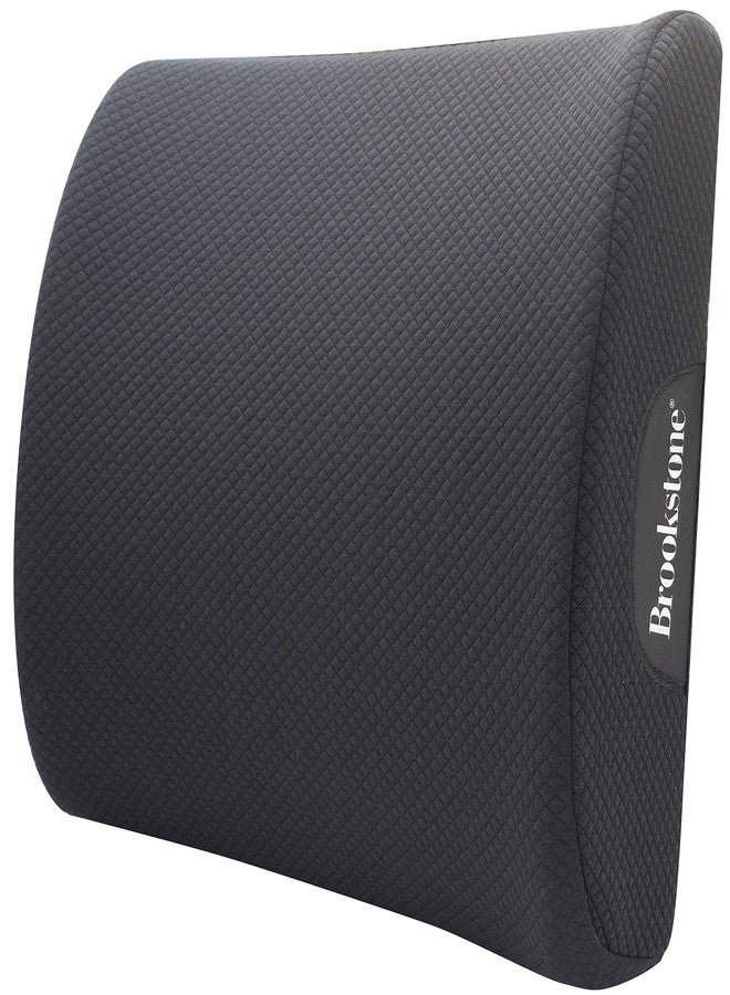 Brookstone BK1209 - Luxurious Lumbar Support Pillow for Car or Office Chair, Back Cushion with Premium Grade Memory Foam, Breathable and Washable Cover, Adjustable Strap - Image 1