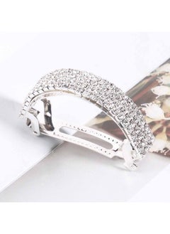 Yheakne Boho Crystal Ponytail Holder Luxury Ponytail Hair Cuff Barrette Geometric Hair Holder Clip Vintage Rhinestone Hair Tie Band Ring Bling Hair Accessories For Women And Girls Gifts  - Image 5