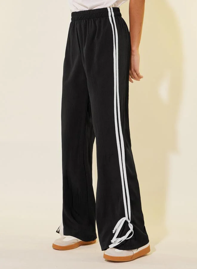 Take Two Butterfly Knot Detail Wide Leg Pants