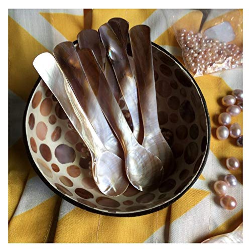 DUEBEL Mother of Pearl MOP Caviar Spoons Pink - Set of 10 pcs - Image 5
