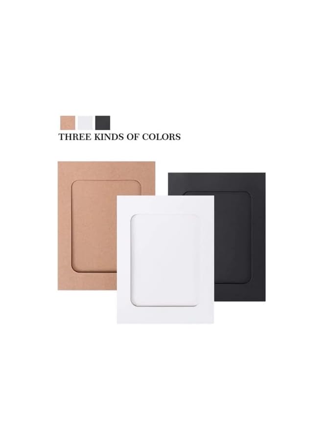 The Bros Mixed Colors Paper Photo Frame Set with Wooden Clip and String 30PCS/Set Wall Photo Frame Hanging Picture Album Party Decoration - Image 3