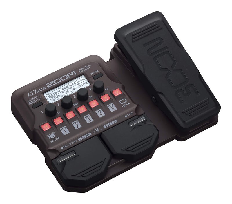 ZOOM معالج تأثيرات متعددة الأدوات الصوتية Zoom A1X FOUR مع دواسة تعبير، نمذجة صوتية، مسجل، قسم إيقاعي، للجيتار، الساكسفون، البوق، الكمان، الهارمونيكا، والبيس العمودي - Image 2