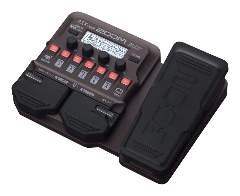 ZOOM معالج تأثيرات متعددة الأدوات الصوتية Zoom A1X FOUR مع دواسة تعبير، نمذجة صوتية، مسجل، قسم إيقاعي، للجيتار، الساكسفون، البوق، الكمان، الهارمونيكا، والبيس العمودي - Image 3