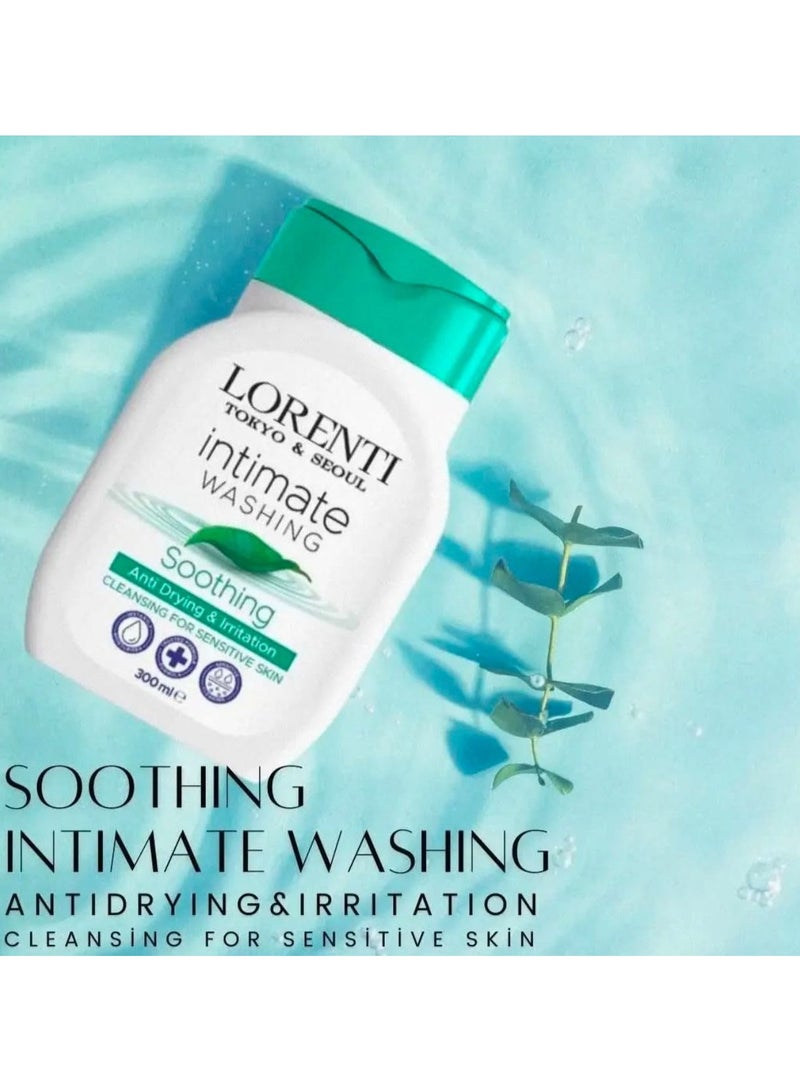 لورنتي غسول ومرطب حميمي مضاد للجفاف مهدئ من لورينتي300 مل لتنظيف المناطق الحساسة لطيف وتهدئة للبشرة الحساسة - Image 2