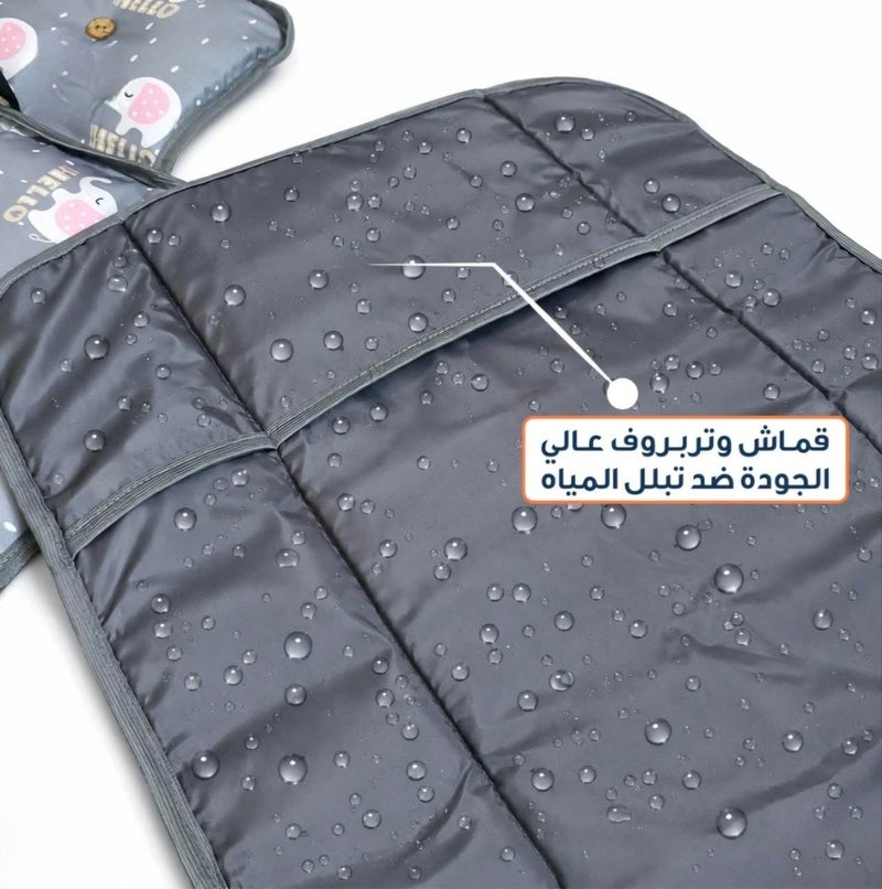 Portable Baby Changing Pad, Foldable Waterproof Diaper Changing Mat with Head Pillow & Storage Pockets, Baby Changing Station for Travel, Waterproof Changing Pad for Newborn Boys & Girls - Image 4