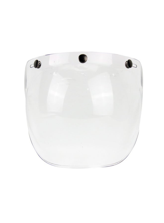 single Lens Transparent Retro Helmet Bubble Mirror Goggles 3/4 Helmet Wave Mirror Half Helmet Windproof Universal Transparent Lens Sunglasses