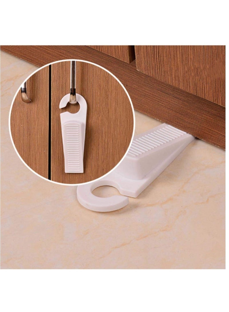 Door Stopper,  Rubber Hook Type Door Stopper, Door Stop Works on All Floor Surfaces, Control The Size of The Door Gaps and Prevent The Lock Outs,1 Inch Thick, 2 Pack White  - Image 4