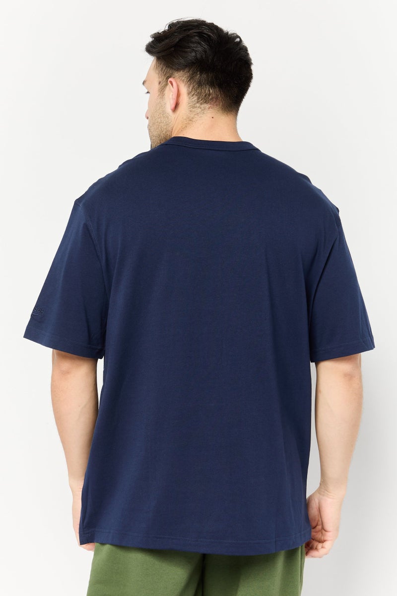 Reebok Men Sportswear Fit Short Sleeve Outdoor T-Shirt, Navy - Image 4