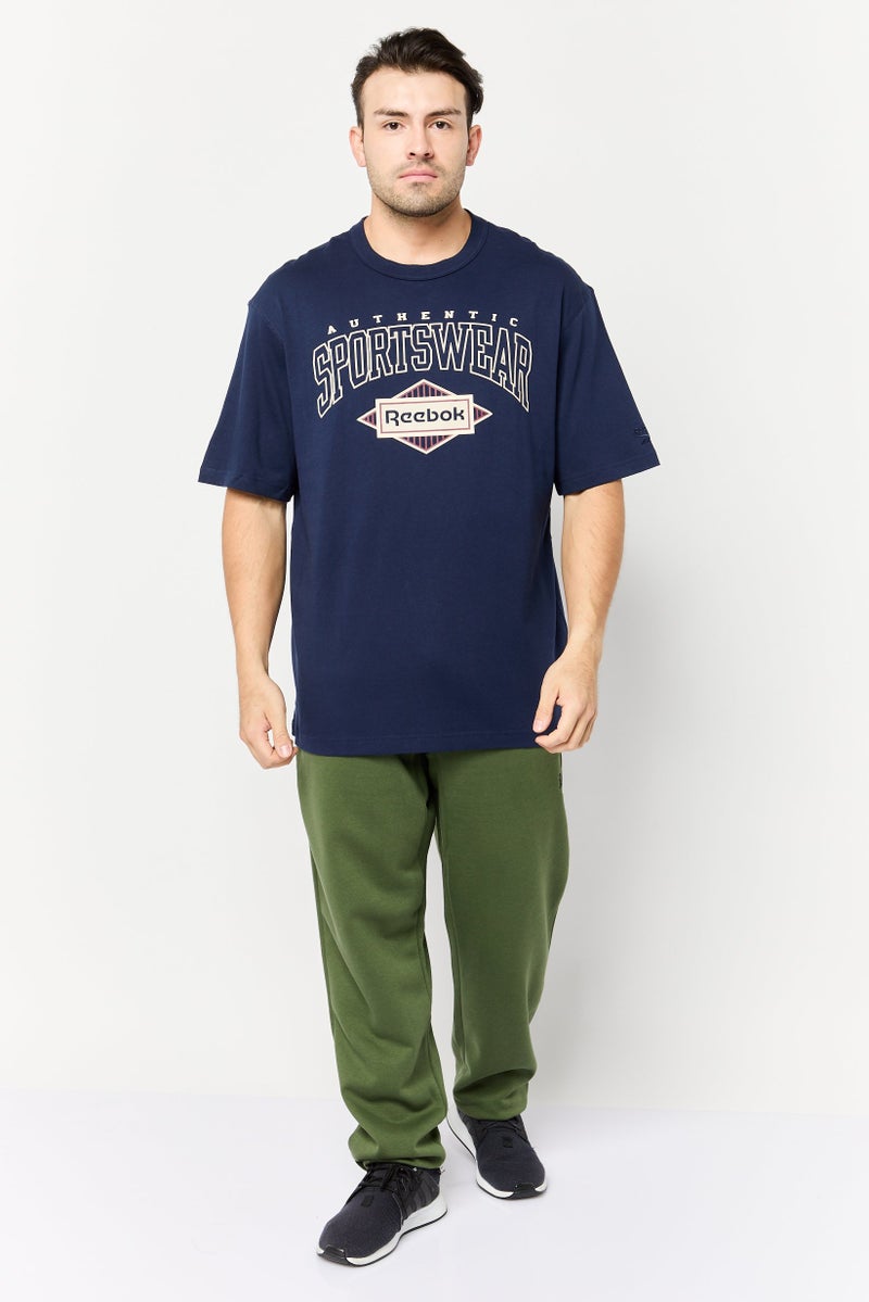 Reebok Men Sportswear Fit Short Sleeve Outdoor T-Shirt, Navy - Image 2