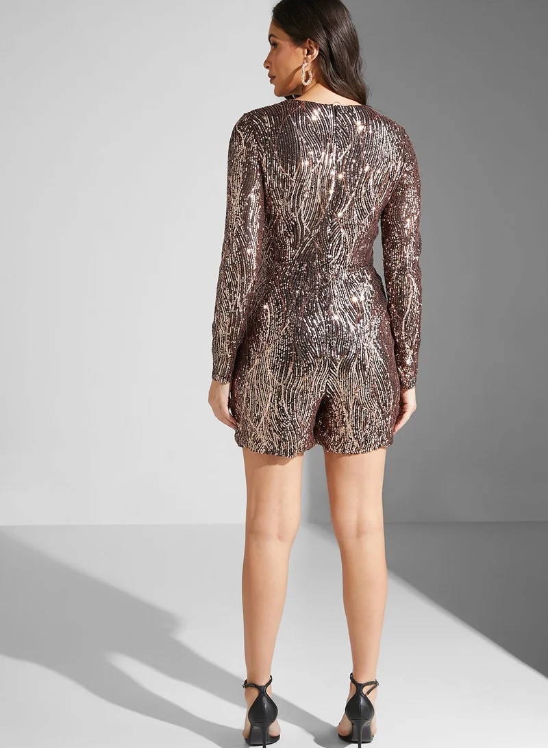 Ella Limited Edition Long Sleeved Shimmer Playsuit