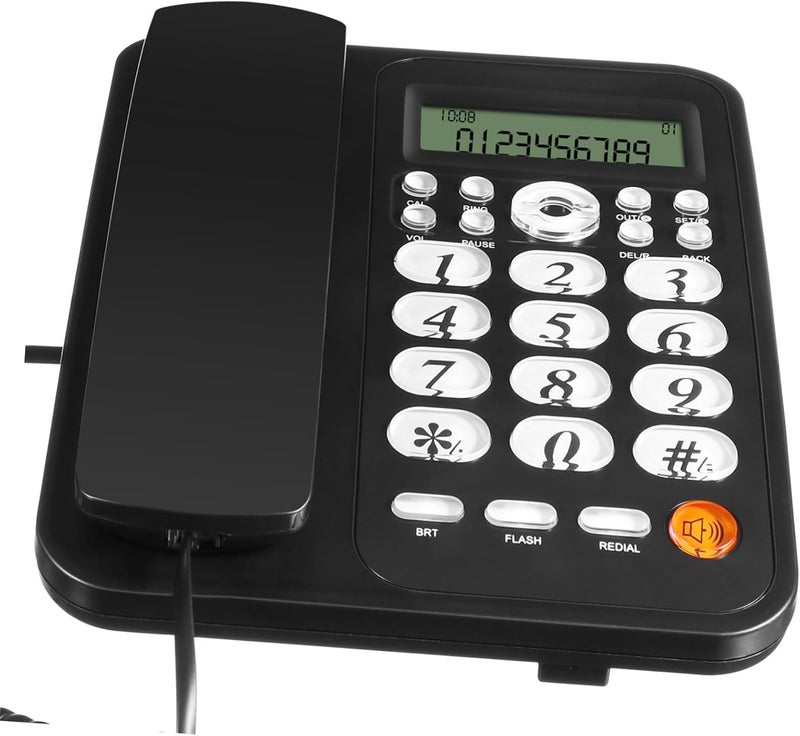 SECFOU Landline Corded Phone Caller Id Read Display Senior-Friendly Office Use - Image 1
