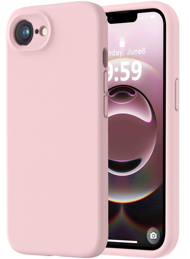 LOVE 3000 جراب LOVE 3000 مصمم خصيصًا لهاتف iPhone 16e، مصنوع من السيليكون الفاخر مع بطانة ناعمة من الألياف الدقيقة المقاومة للخدش، جراب واقٍ مقاوم للصدمات مناسب للرجال والنساء والفتيات، مقاس 6.1 بوصة، لون وردي طباشيري - Image 1