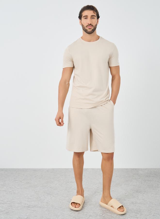 Styli Graphic Print T-Shirt and Shorts Pyjama Set - Image 2