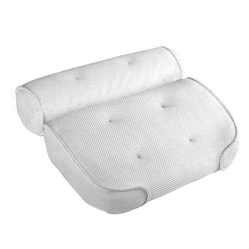 Bath Pillow with 6 Suction Cups 3D Mesh Non Slip Tub Headrest Cushion for Relaxing Spa - Image 2
