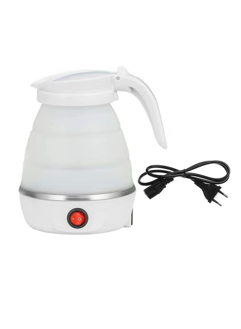 FOCUS غلاية كهربائية قابلة للطي محمولة من السيليكون لتسخين الماء وغلاية شاي للتخييم سهلة التخزين مع سلك طاقة قابل للفصل (بيضاء) - Image 2