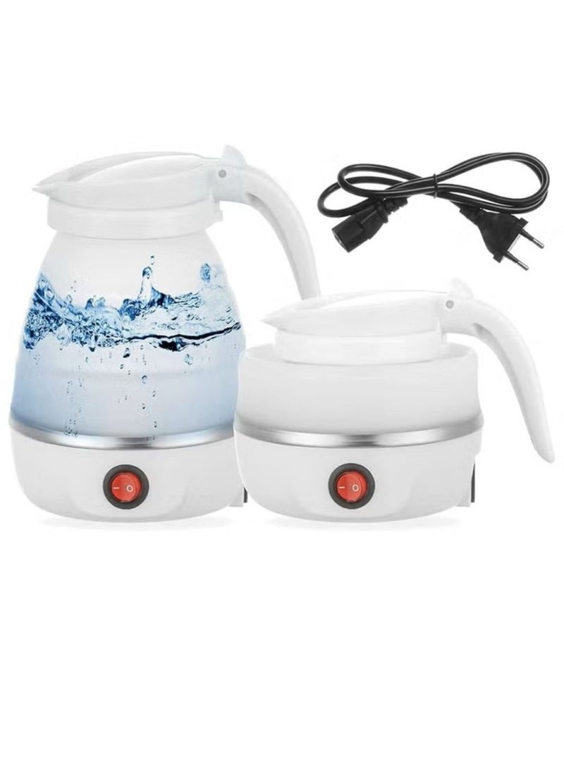 FOCUS غلاية كهربائية قابلة للطي محمولة من السيليكون لتسخين الماء وغلاية شاي للتخييم سهلة التخزين مع سلك طاقة قابل للفصل (بيضاء) - Image 4