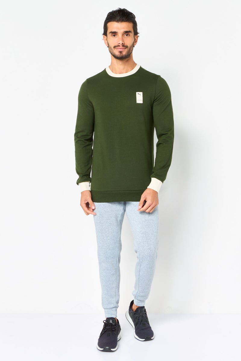 PUMA Men Sportswear Fit One8 Long Sleeve Outdoor Sweatshirt, Myrtle - Image 2