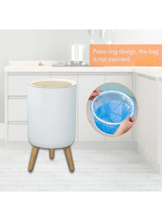 NAMA Trash can，Garbage basket with Press top touch Lid，Nordic Modern Waste Basket，Plastic Trash bin Suitable for Kitchen, Bathroom, Bedroom, Living Room, Office, Outdoor，Dog Proof Trash can-1.8 Gallon - 7L - Image 5