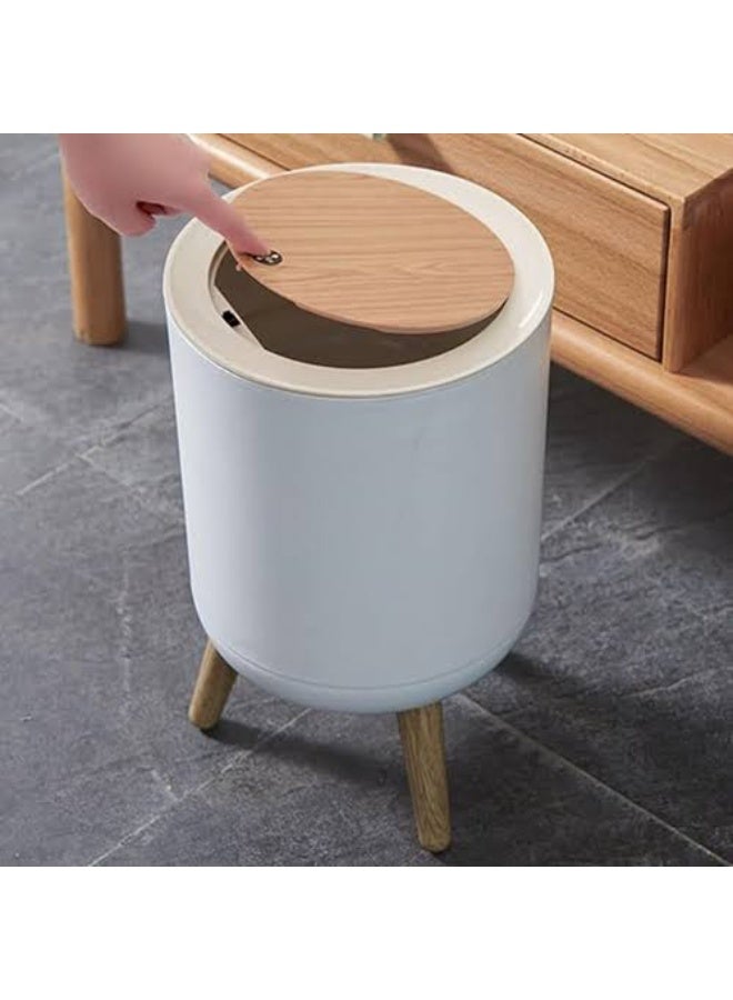 NAMA Trash can，Garbage basket with Press top touch Lid，Nordic Modern Waste Basket，Plastic Trash bin Suitable for Kitchen, Bathroom, Bedroom, Living Room, Office, Outdoor，Dog Proof Trash can-1.8 Gallon - 7L - Image 1