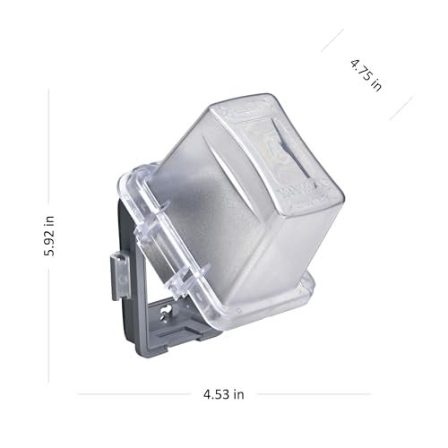 TayMac MM720C Bell 1-Gang Non-Metallic Weatherproof In-Use Deep Cover, Clear - Image 2