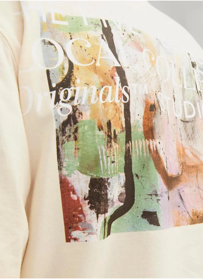 جاك اند جونز Brooklyn Graphic Print Crew Neck T-Shirt