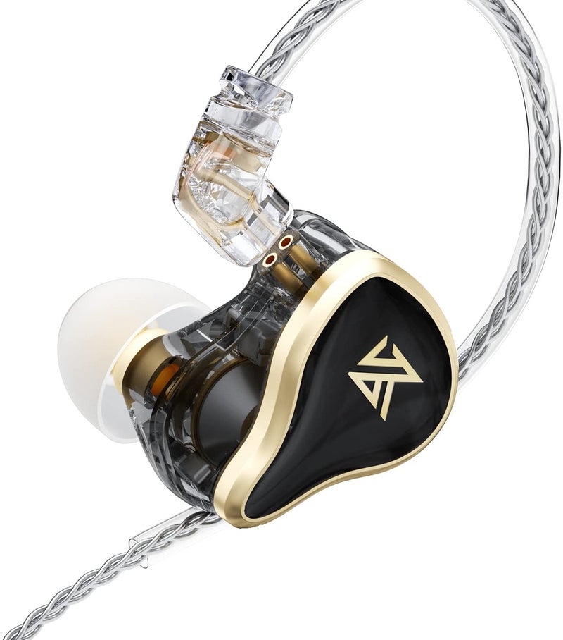 KZ ZAS 7BA+1DD in Ear Monitor Headphones, Wired Earbuds 8 Hybrid Drivers HiFi Deep Bass Sound Isolating Earphone Clear Sound Secure Fit 8 Core Durable Cable Professional IEM (Without Mic, Black) - Image 1