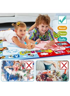 Jasonwell Jasonwell Aqua Water Doodle Mat 31x31 Inches Large Magic Drawing Doodling Mat Coloring Mat Educational Toys Christmas Birthday Gifts for Kids Toddler Boys Girls Age 2 3 4 5 6 7 8 Year Old (Alphabet)  - Image 5